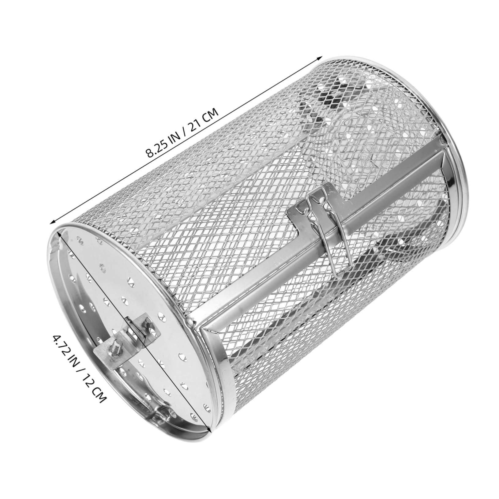 IMIKEYA 360° Rotating Grill Stainless Steel Mesh Roaster Easy Open Door Chicken Wing Rotisserie Self-rotating Basket Multi-purpose Oven Accessory