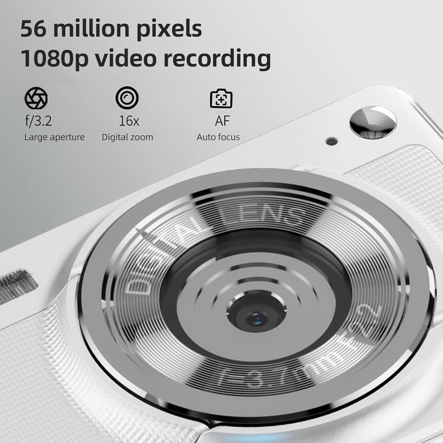 Andoer Digital Camera highlighting 56 million pixels and 1080p video recording