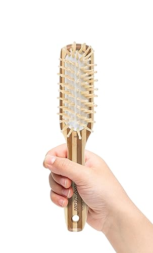 Miniatura 7 de Olivia Garden Cepillo de masaje iónico de bambú para cabello saludable