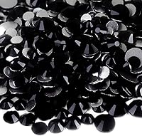 Vista 169 de Genie Crystal ss34 Red Glass Rhinestones 288 Pcs, 7.0 mm Big Light Siam Flatback Rhinestone, Diamond Cut Gems for Crafts, Face Mask, Makeup