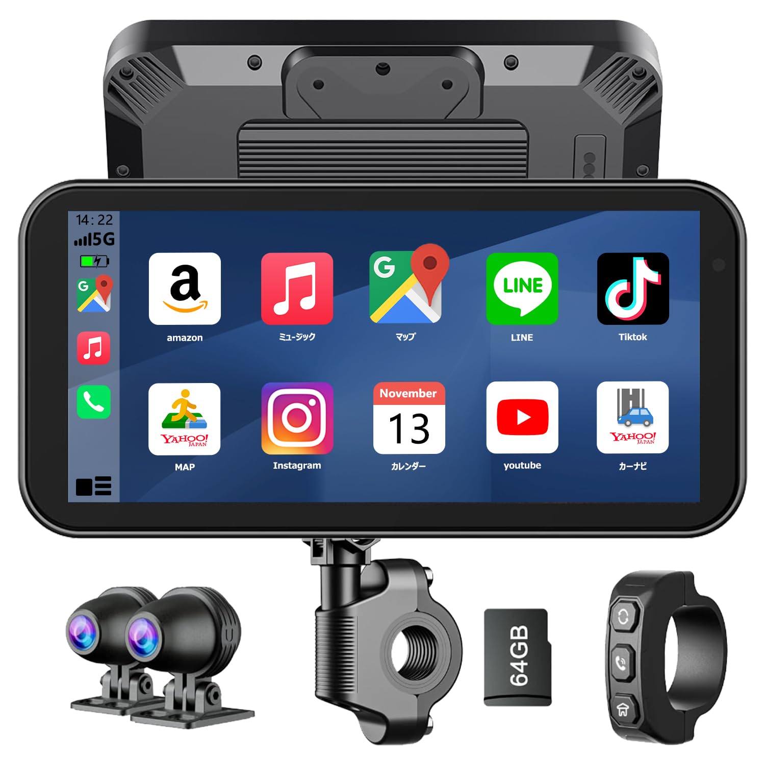 Amazon.co.jp: VANBAR バイク ドライブレコーダー Carplay/Android 