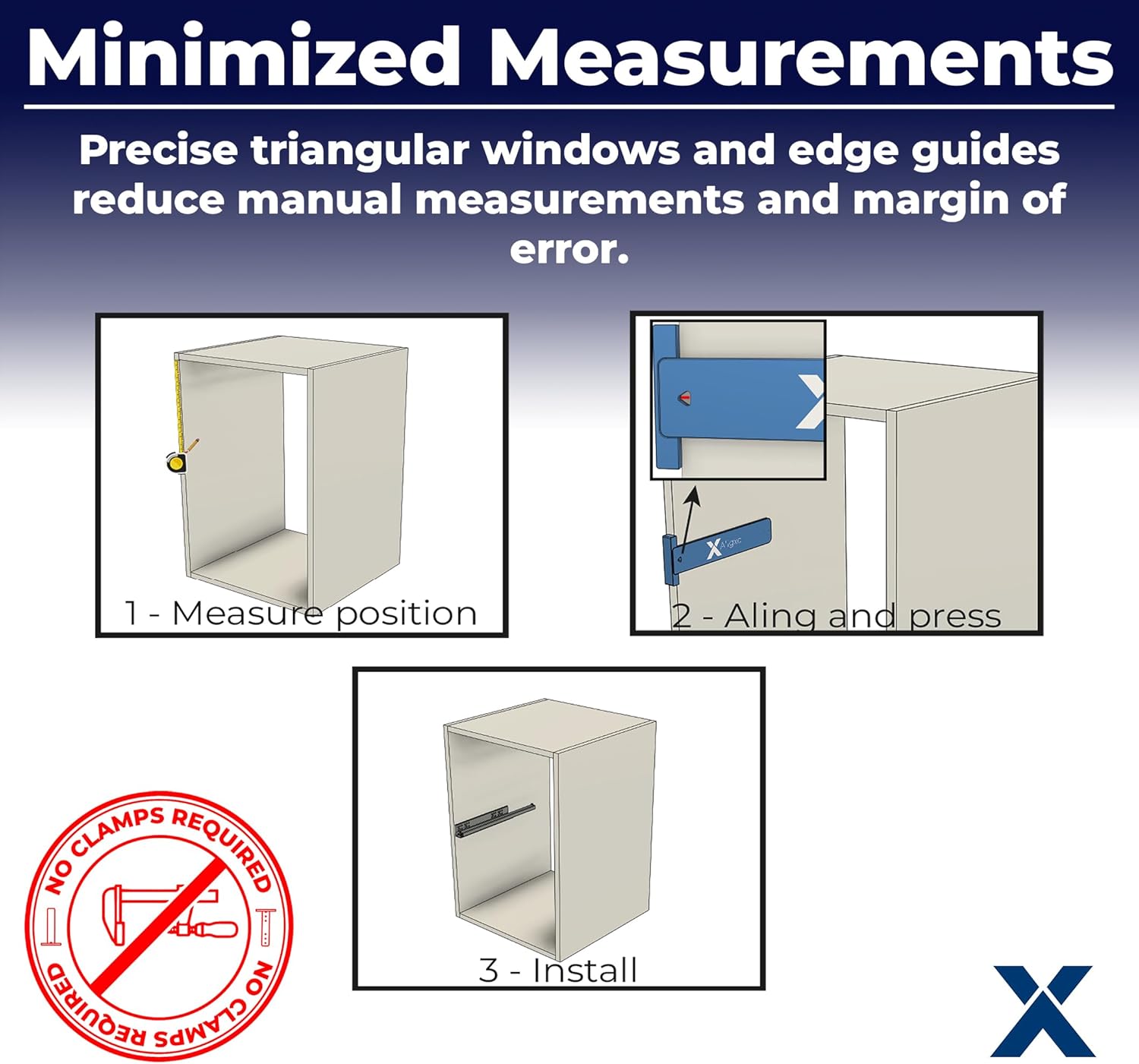 Undermount Drawer Slide Jig, Cabinet Hardware Jig, Woodworking Tools for Drawer Slide Installation, Cabinet Alignment Tool, Woodworking jigs, Wood Working jigs Drawers Side Mount Slides Compatible