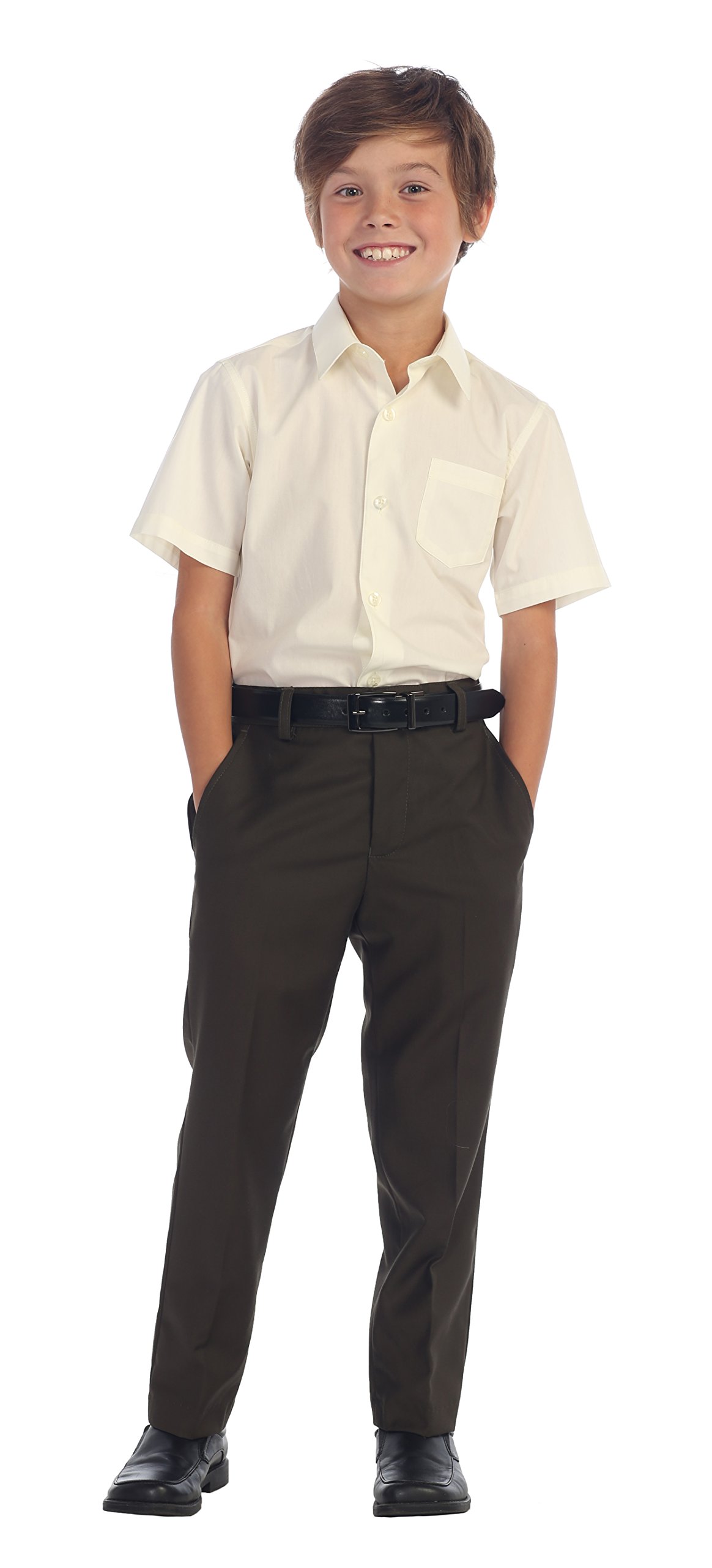 Gioberti Camisa de vestir de manga corta para niño