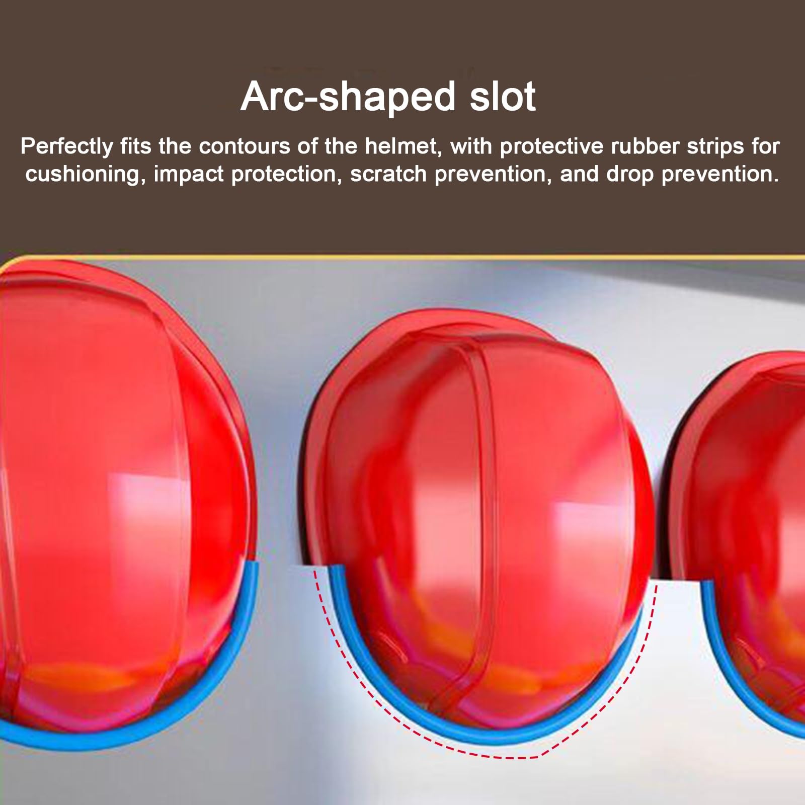 Soporte para Cascos de Seguridad, Casco Obra Soporte de Pared, Acero Inoxidable 304, con Tira Protectora, para Talleres y Fábricas