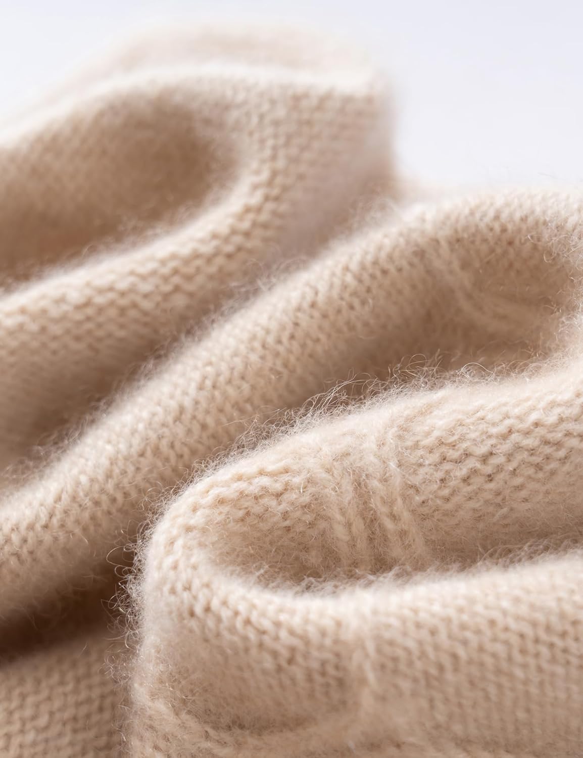100% Cashmere Beanie Hat for Women, Honeycomb Pattern Knit, Soft Luxury Winter Hat SL-8020