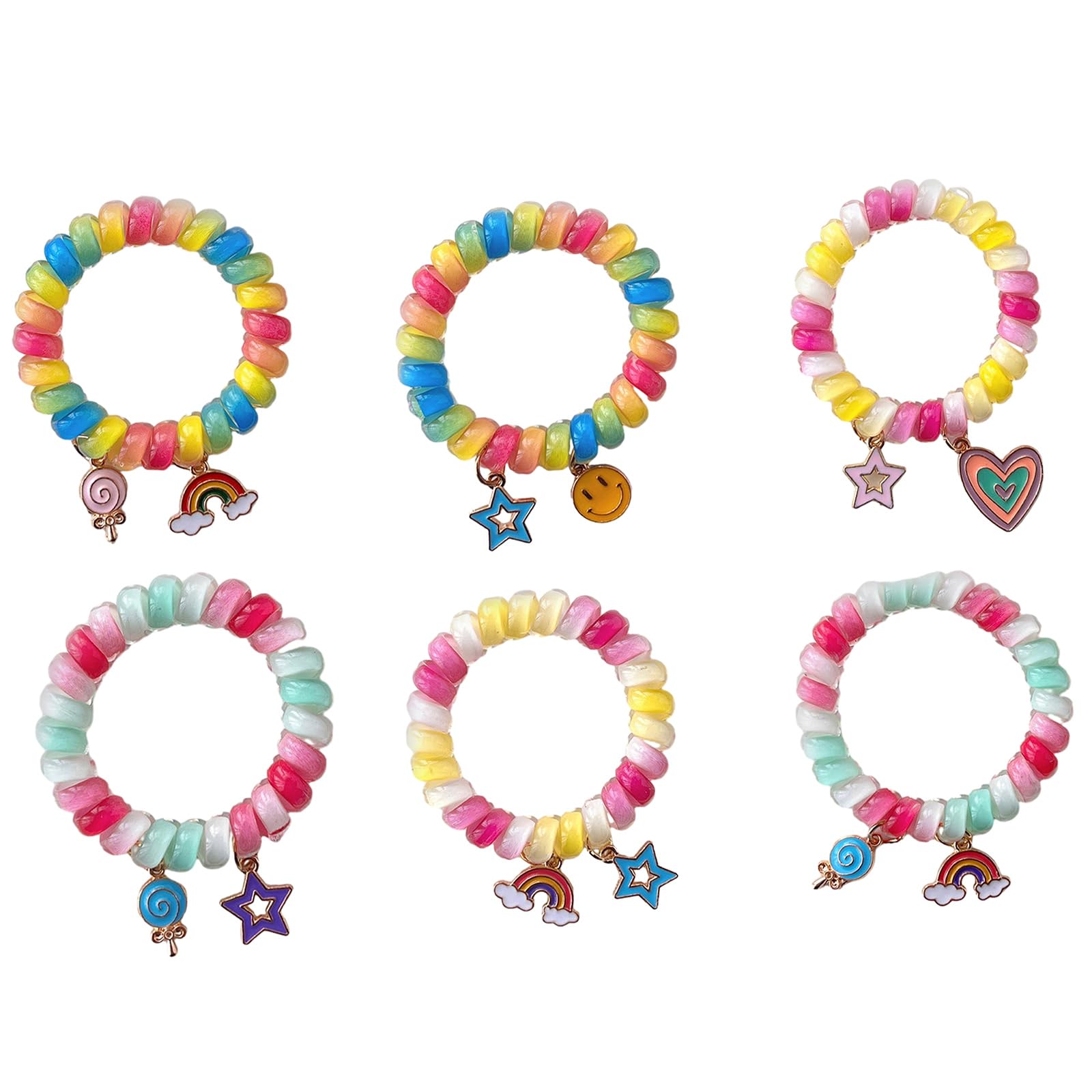 Regenbogen Haargummis Gestreift – Pride Pferdeschwanz-Halter, 2er Set Aus Stoff, Bunt