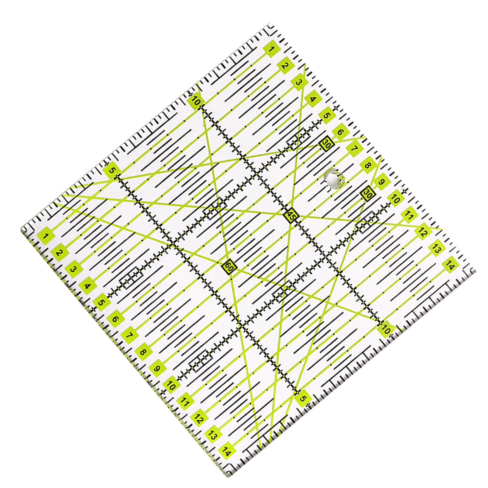 Msioytog Multicolor 15X15cm Acrylic Quilting For Accuracy Fabric Cutting And Multifunctional Sewing Projects With Strong Plan Clear Sewing Measuring Tool