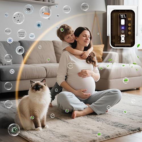 Miniatura 5 de Ionizadores de aire enchufables y purificador de aire iónico - Generador de iones negativos, eliminador de olores sin filtro sin ozono,