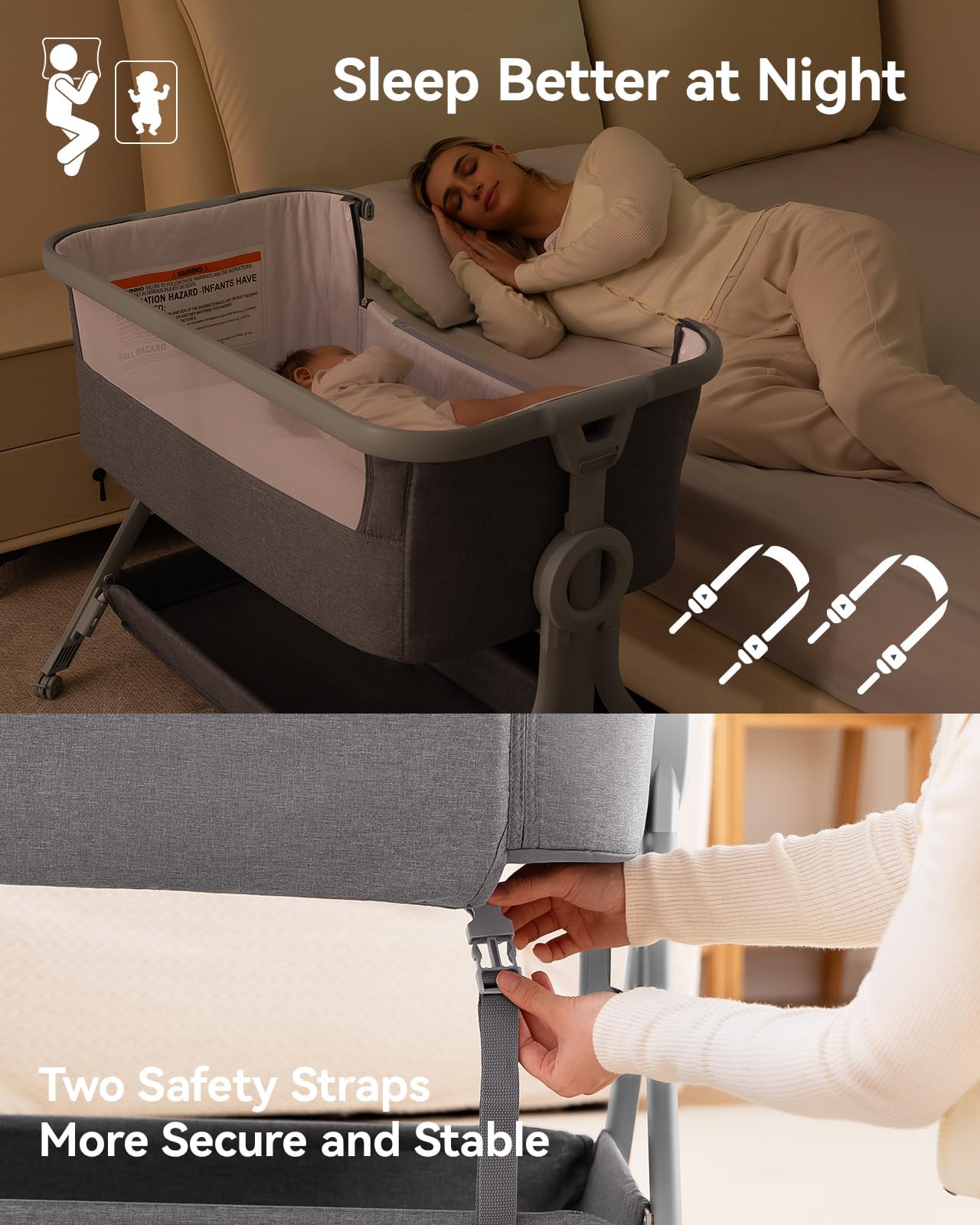 Toddler Bed Next To Parents Komcot Baby Bassinet, Bedside Bassinet