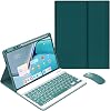 Funda con teclado español Ñ para Honor Pad X8A 11 pulgadas 2024 - cubierta con teclado inalámbrico desmontable en español con porta lápiz, mouse de tablet recargable, verde 1