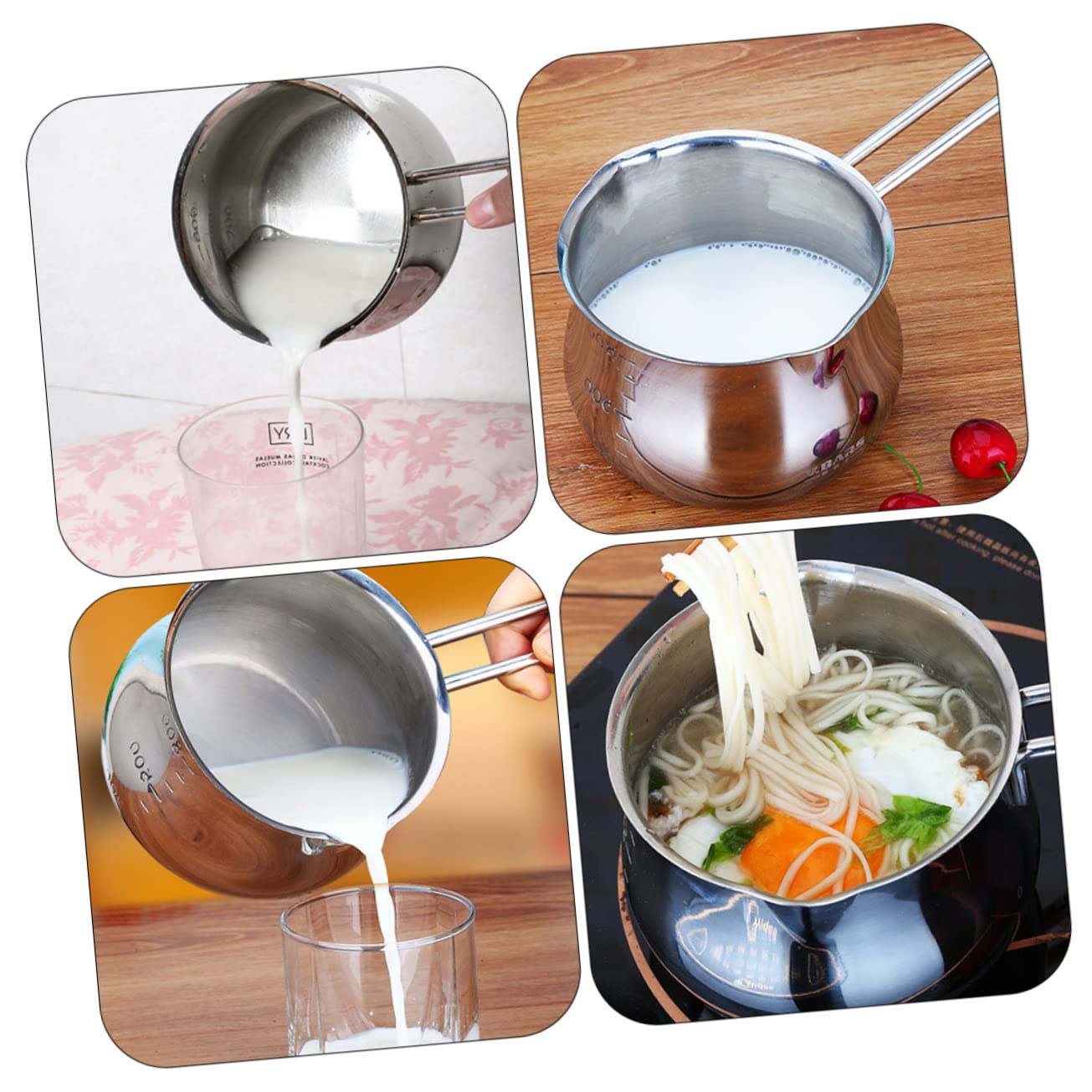 Mikinona Melting Pot Chocolate Pan Insert Double Boiler for Butters Cheeses More