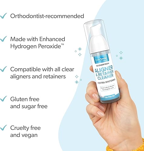 Miniatura 3 de EverSmile AlignerFresh Extra Whitening Foam – Cleaner Compatible with All Clear Aligners and Retainers – Eliminates Bacteria, Whitens Teeth, Fights