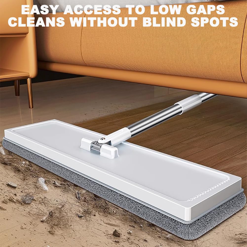 Zestaw mopów do separacji na mokro i na sucho, funkcja namaczania i wykręcania, 360 ° Spin Mop z metalowym uchwytem, 10 ściereczek do wymiany mikrofibry, wiadro do mopa domowego