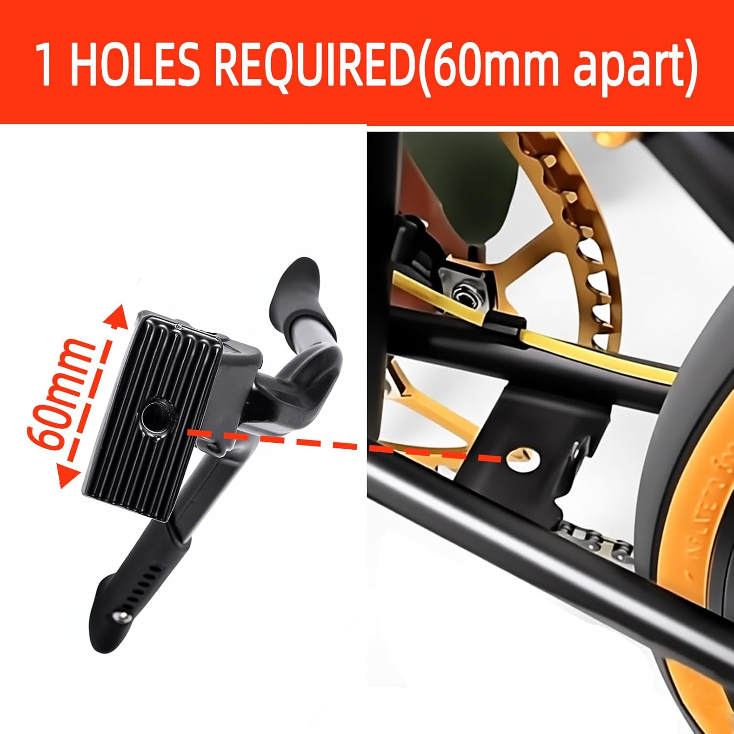 Bike Stand for 24"-28" - Adjustable & Foldable Bike Kickstand with Stable Double Leg & Chain Protection - Easy to Mount Kickstand for Adult Bike - Durable Design for Trekking & Mountain Bike
