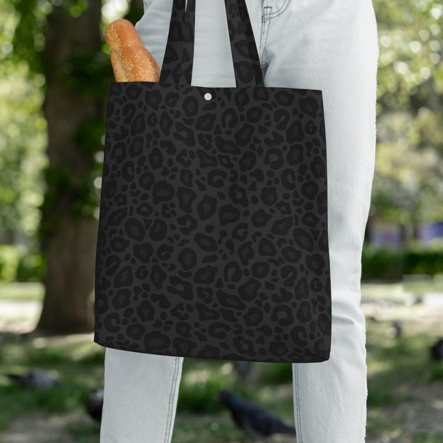 Canvas Tote Bag Aesthetic For Women, Reusable Tote Shoulder Bags For Vacation, Shopping, Work, Grocery - Image 6