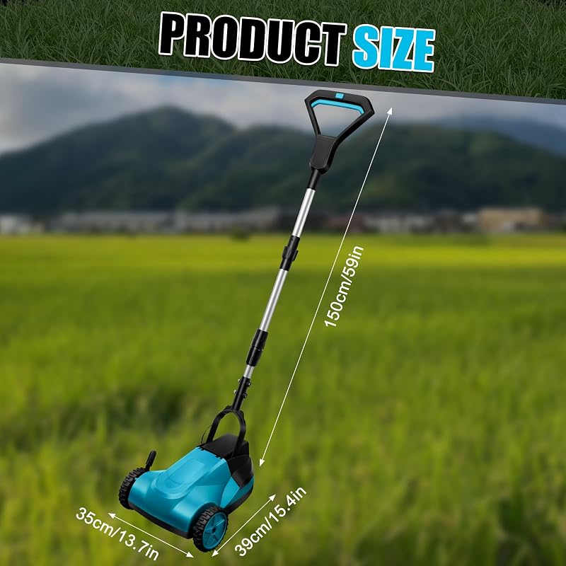 Kézi fűnyíró, kefe nélküli motorral, 21 cm vágásszélességgel, Makita 18V akkumulátoros kompatibilitás 3 magasságállítással
