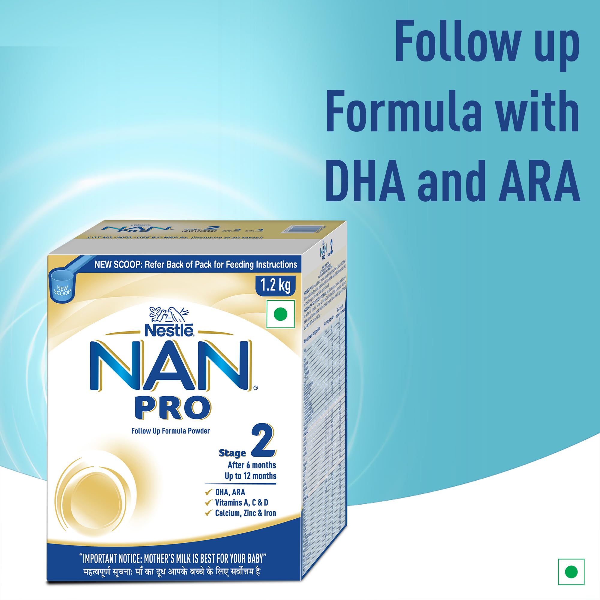 NAN PRO Stage 2 | Follow-Up Formula 6-12 Months | DHA-ARA | 1.2kg 1