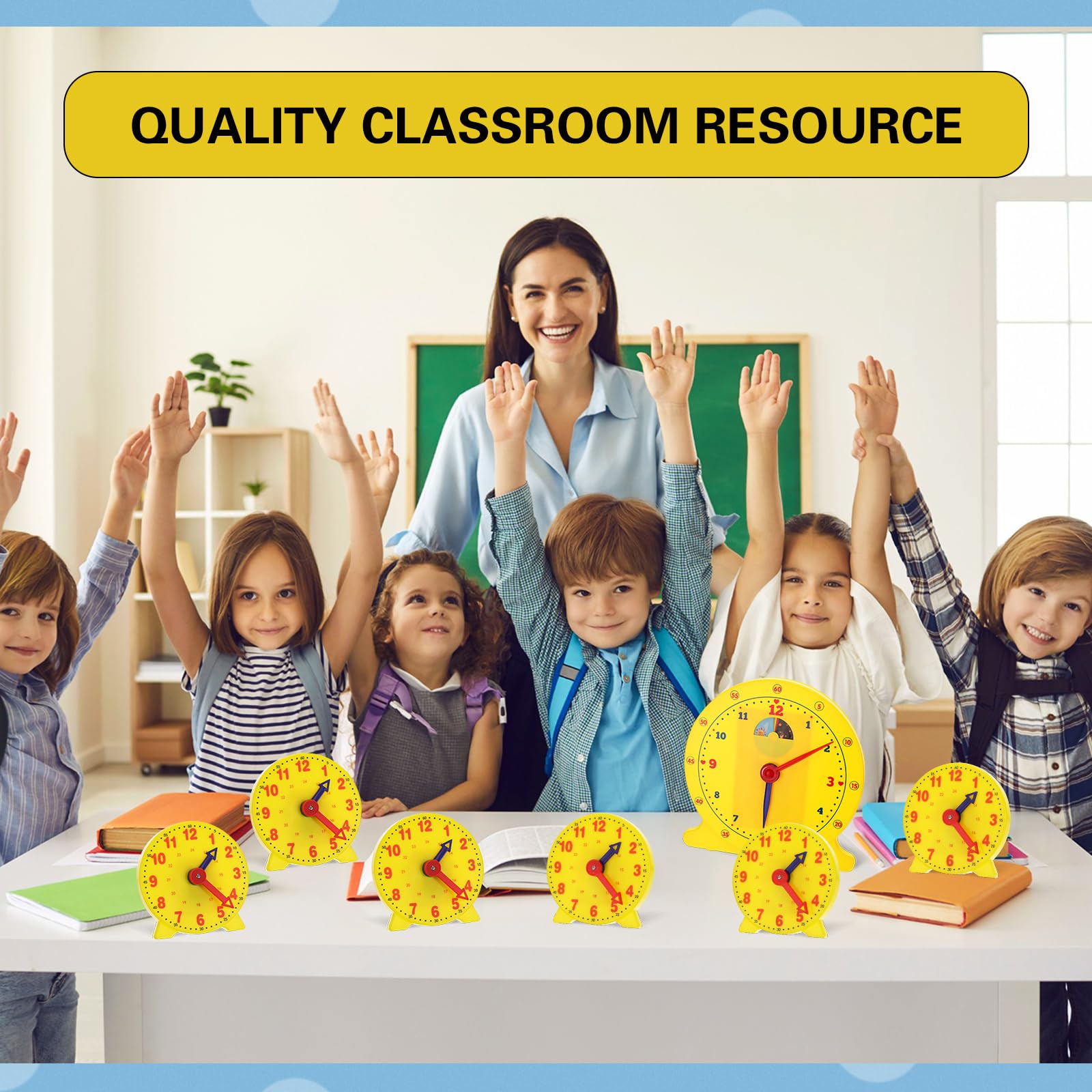 Snapklik.com : 30 Pcs Classroom Clock Kit 24 Hours Learn To Tell Time ...