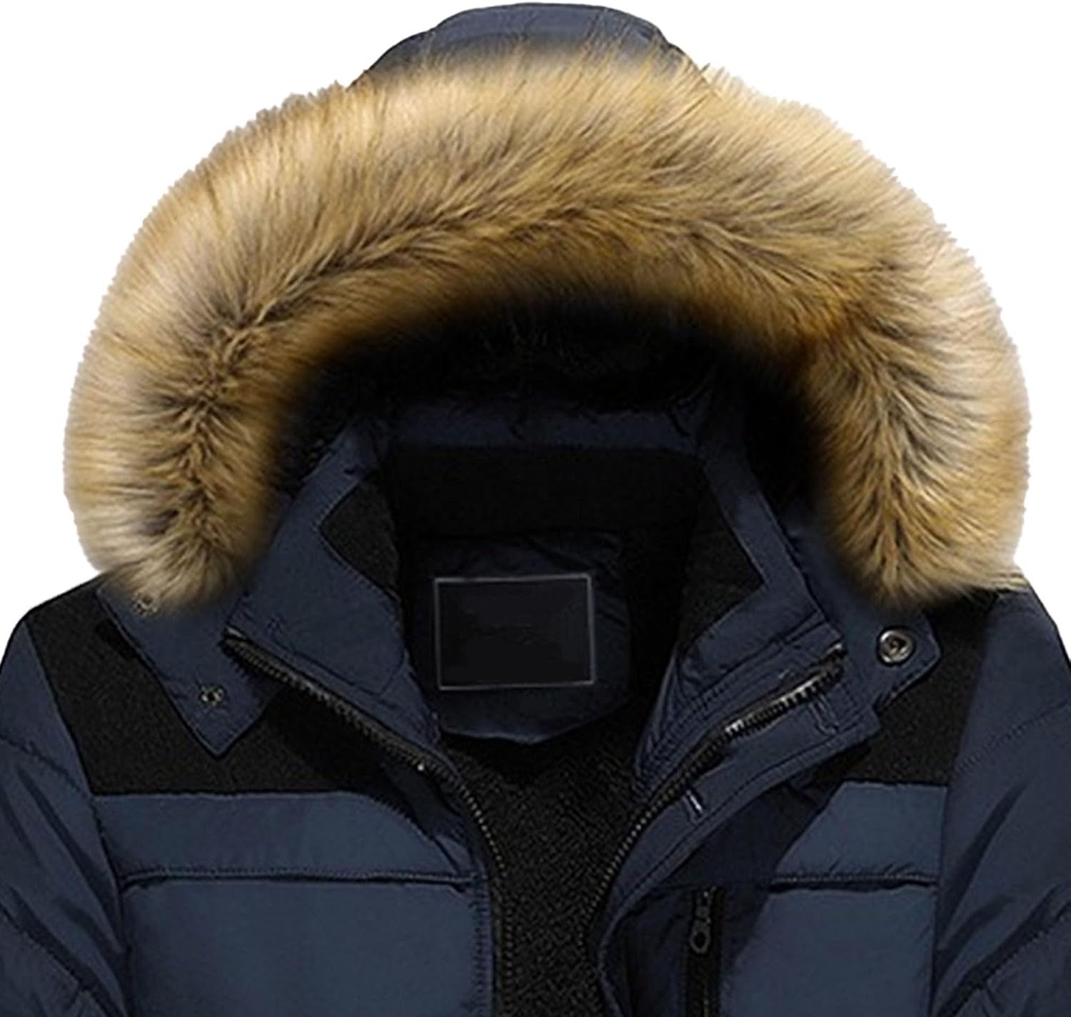 Maiyifu-GJ Men's Winter Parka Jacket Hooded Windproof Thicken Fleece Lined Coat Warm Windbreaker