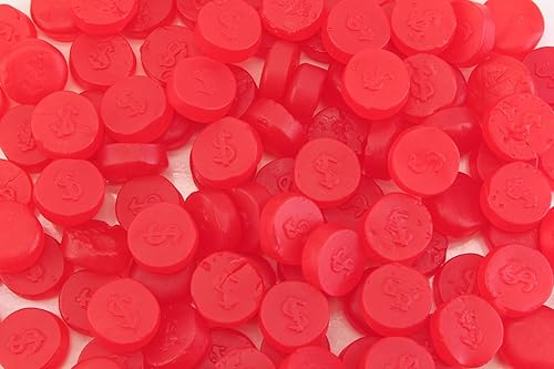 Planet Sweets Cherry JuJu Coins - Caramelos de gomita de gelatina 8 onzas Caramelos masticables a granel para fiestas