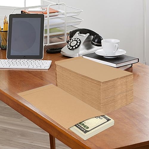 Miniatura 5 de Paquete de 300 sobres de dinero de 3.5 x 6.5 pulgadas, sobres pequeños para ahorro de dinero, 7 sobres para dinero en efectivo, consejos, cheques,