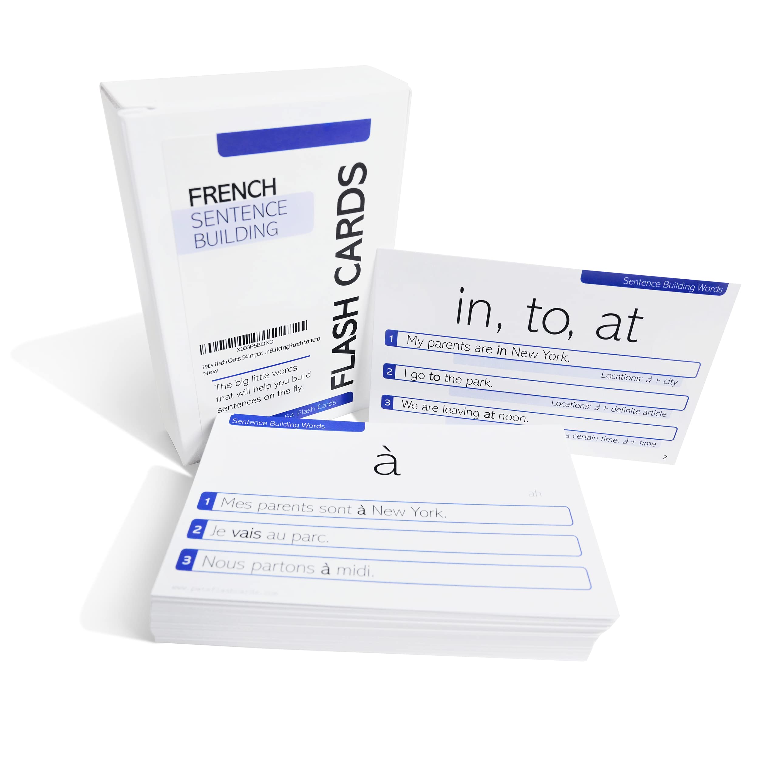 Pat's Flash Cards 54 Important French Words for Building French Sentences