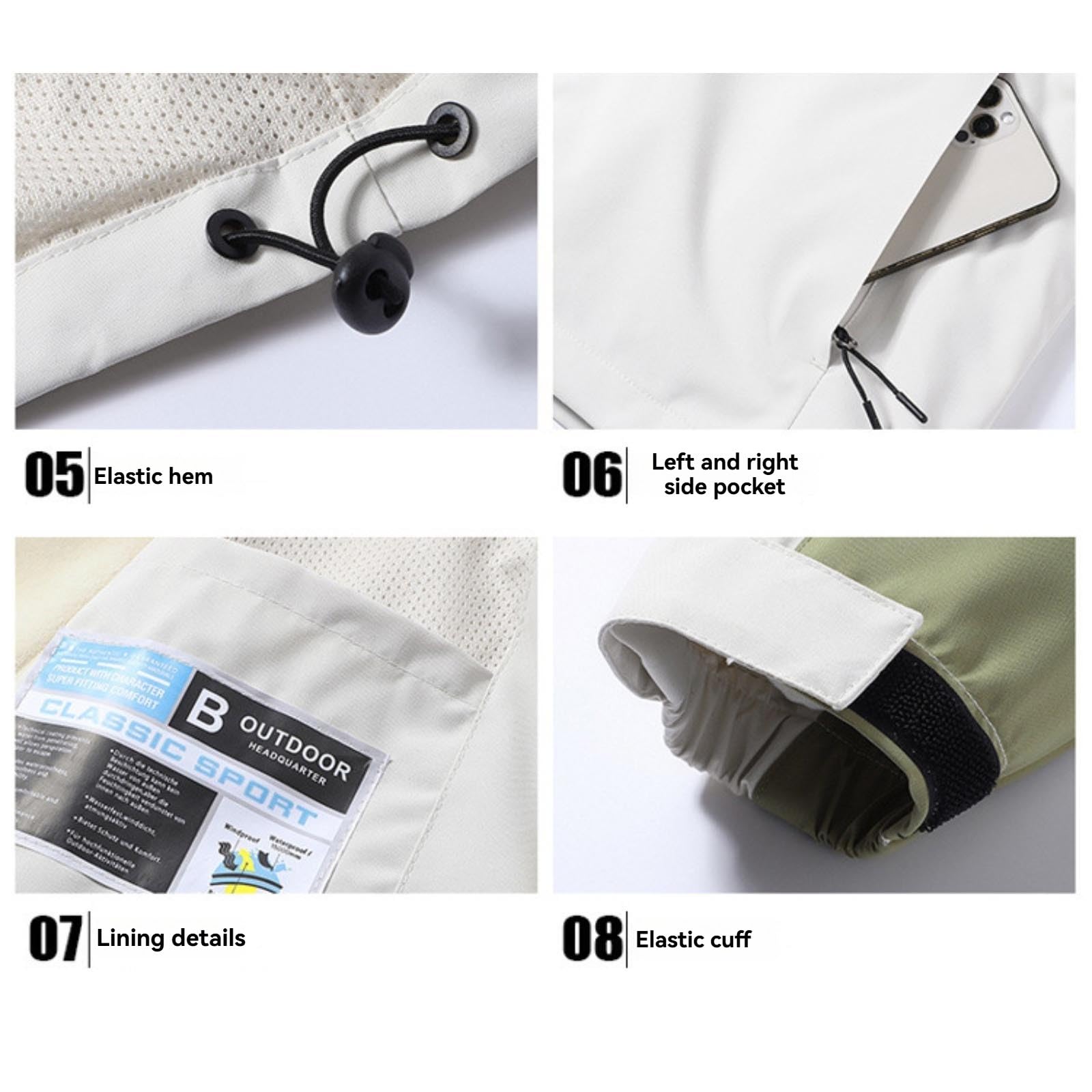Chubasquero impermeable para hombre, chaqueta softshell con capucha, ligera chaqueta funcional con bolsillos, cortavientos, gabardina, cómoda, chaqueta de entretiempo, cortavientos, chaqueta para el