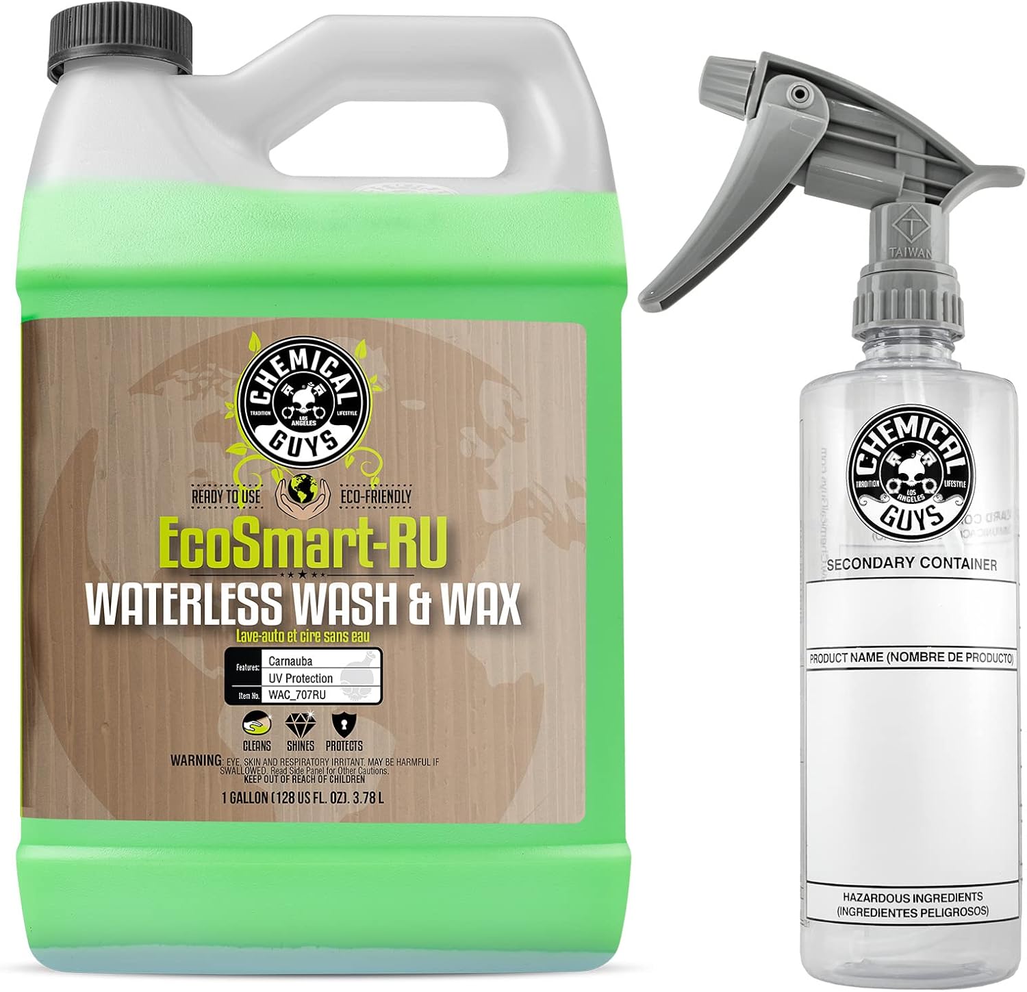 EcoSmart-RU Ready to Use Waterless Car Wash and Wax (2-item bundle)
