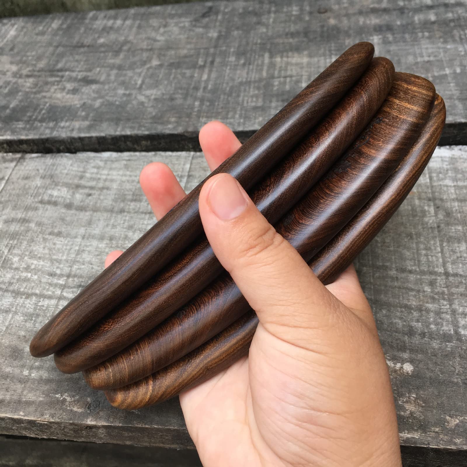MRKU Peine para el Cuidado del Cabello, Peine de sándalo, Peine de Cuerno, Estilo Retro, Peine en Forma de Media Luna para peinar el Cabello, Cepillo para el Cabello Resistente y Duradero para Viajes