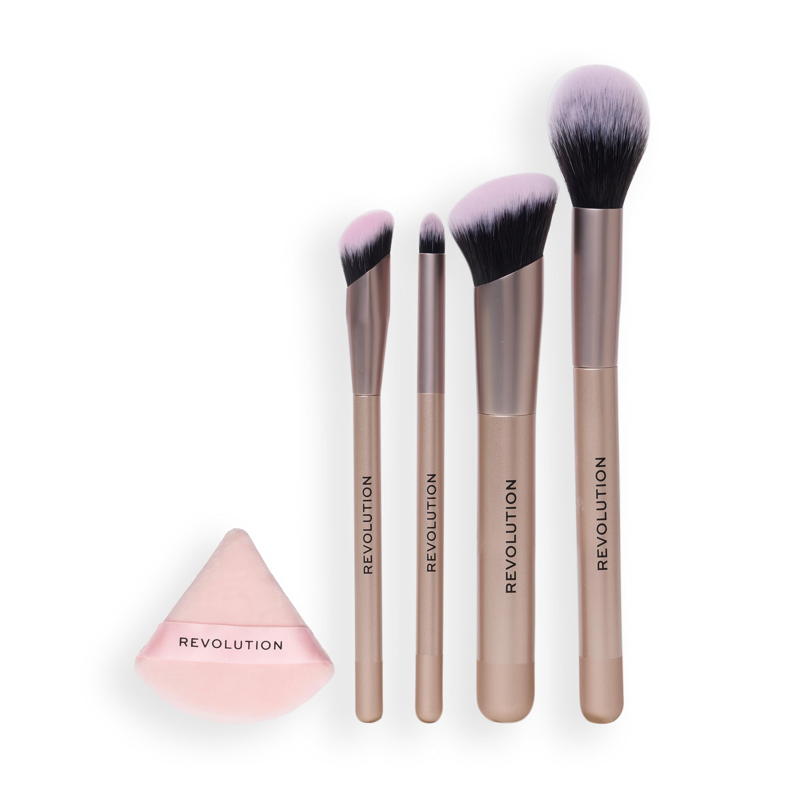 Revolution Back To Base-ics Starter Essentials Brush Set, Makeup Tools Kit, Includes Foundation, Concealer & Blush Brushes - Image 2