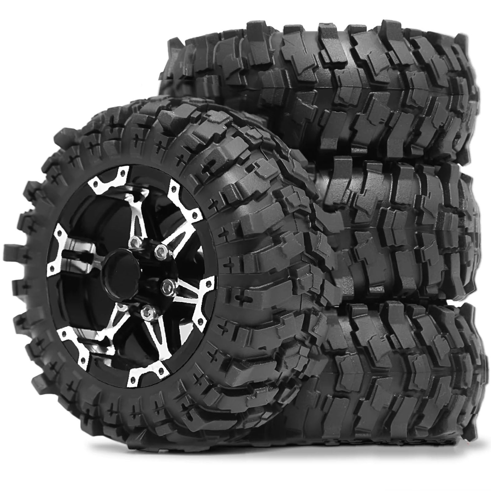 RC Radreifen Set Für Axial Für SCX10 Für Redcat Gen8 Für TRX4 VS4-10 R312 1/10 Aluminium 1,9 "Beadlock Felge Hub Und Reifen RC Crawler Auto Reparaturen Änderungen Teile