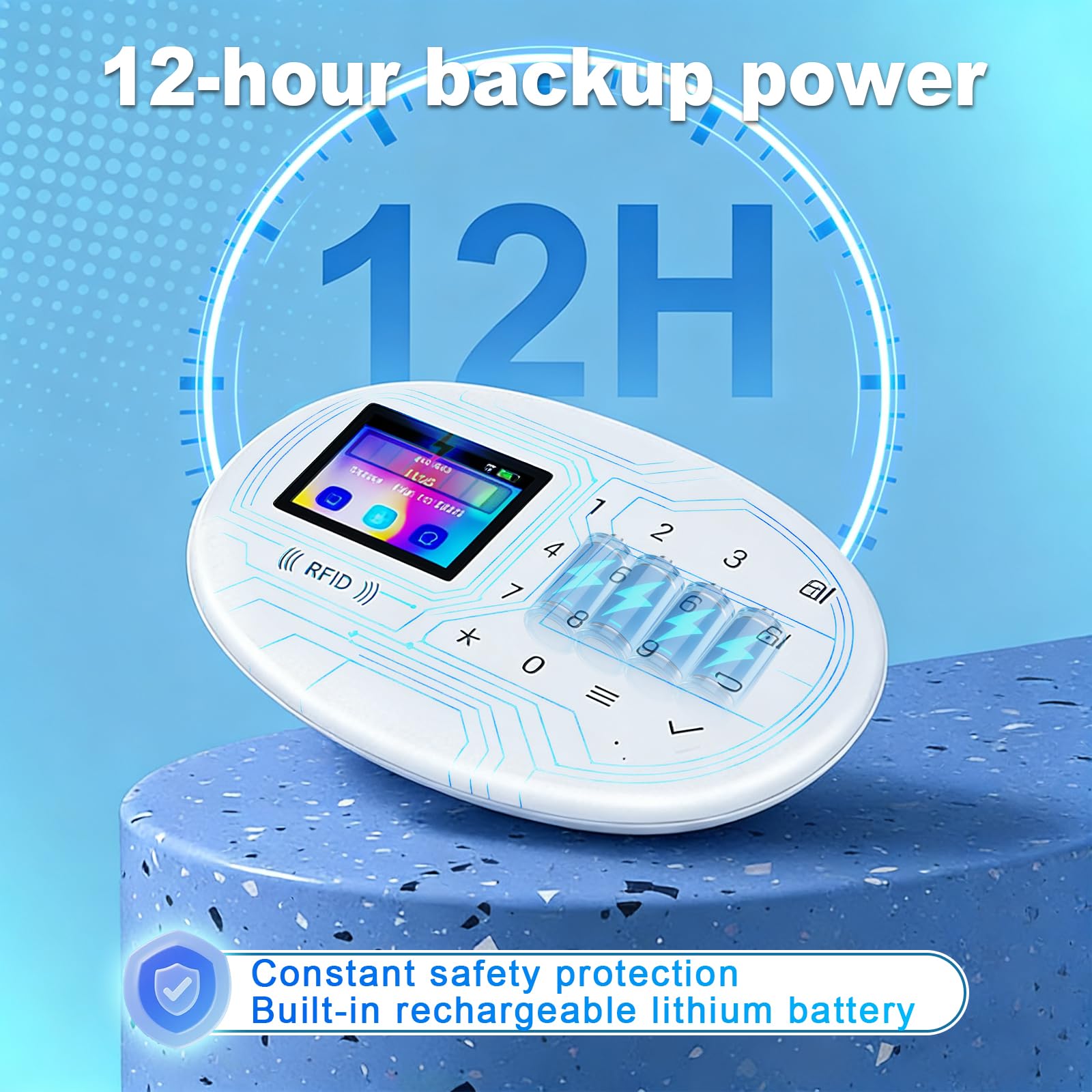 TOWODE W204 Système d'alarme de maison sans fil – Batterie et alimentation secteur double alimentation avec capteurs de mouvement, capteurs de porte et télécommandes radio pour appartements et maisons