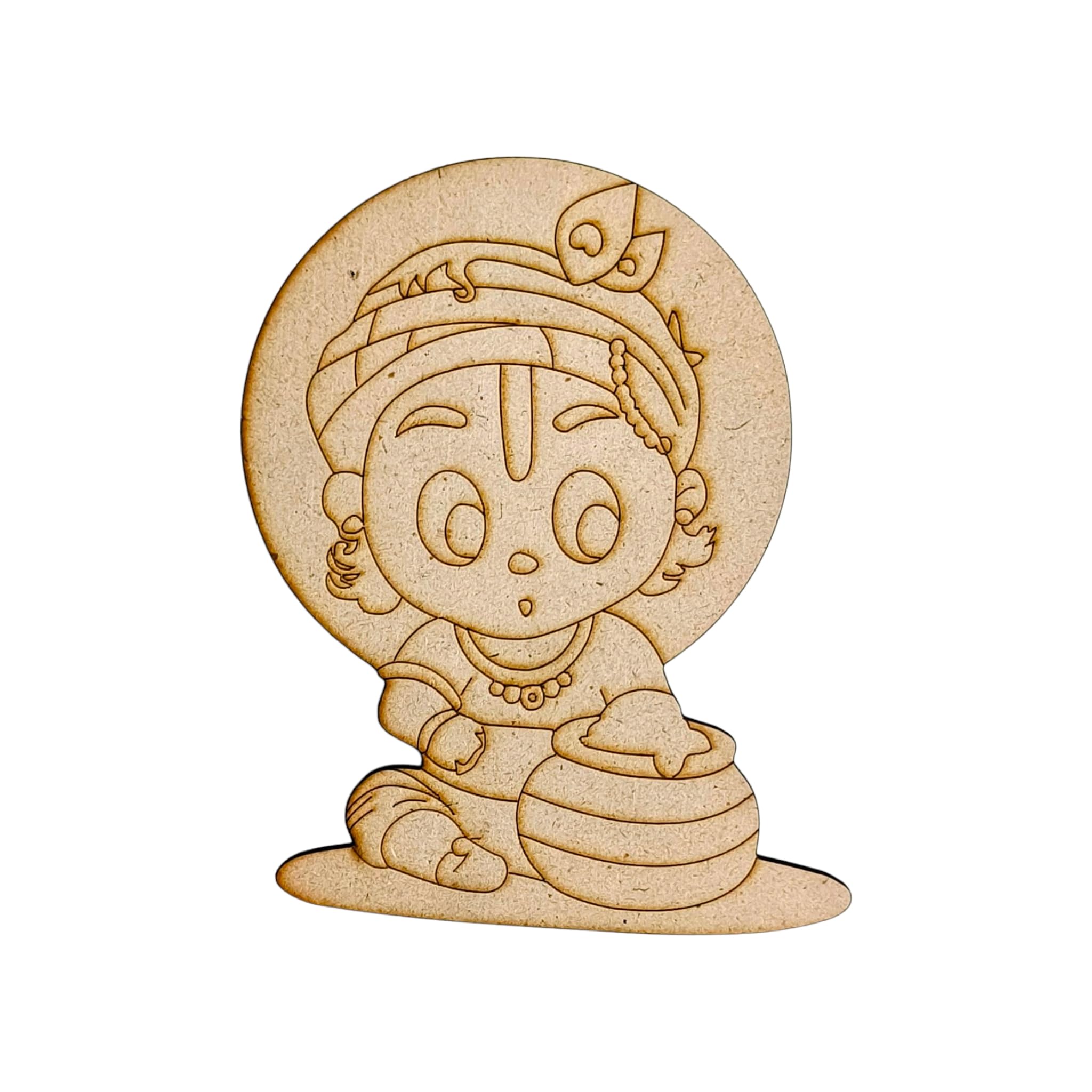 PARV Art Bal Krishna Cutout - 8 Inches, Diy Mdf Wall Art Set Ideal for Home Decor, Craft Activity Kit for Kids and Adults-image-29