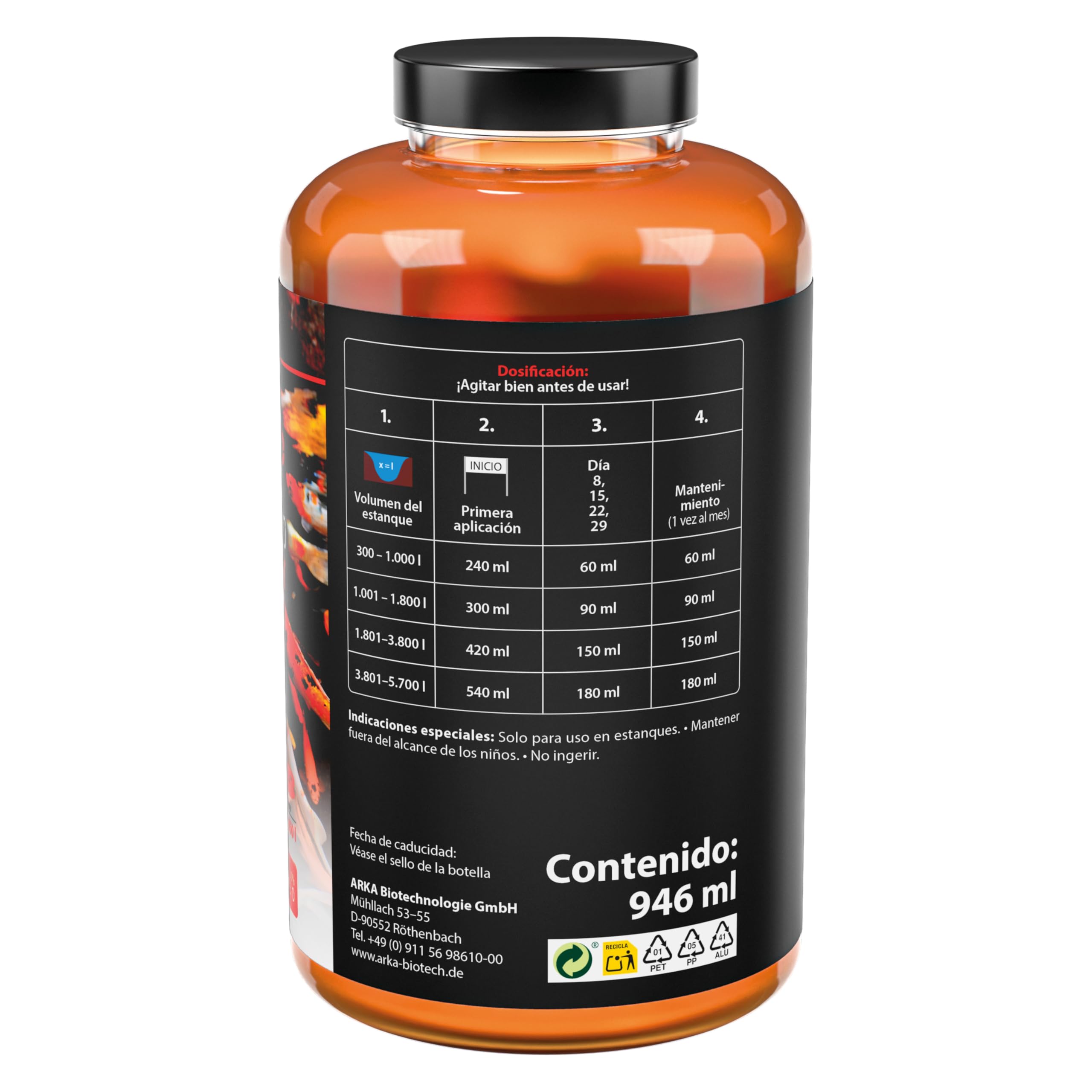 Cuidado Peces Estanque 946 ml - TheraP Probiótico para Koi | probiótico, favorece bienestar, vitalidad, colores vivos, reduce estrés, protege mucosas, peces de estanque, koi