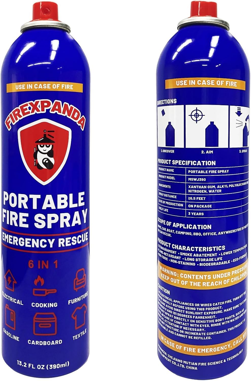 FIREXPANDA All-in-1 Safety Portable Fire Extinguishers for The House,Non-Toxic Water-Based Small Fire Extinguisher for Home, Car, Boat & Kitchen,for Electric, Textile & Grease Fires (2-Pack) (B0BZNQHLVV) Amazon Price History, Amazon Price Tracker