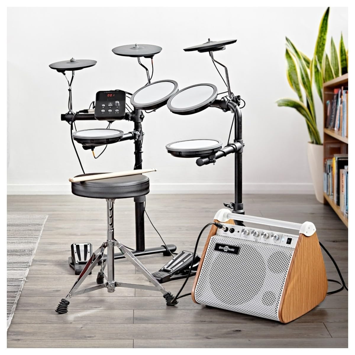 VISIONAMP Ampli pour Batterie Electronique & Clavier de Piano Numérique Portable - 50W