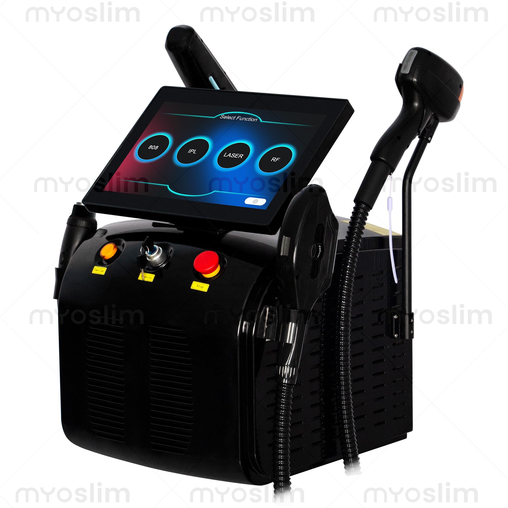 Professionelles 4 in 1 Haarentfernungsgerät | 808nm Diodenlaser Kosmetikgerät mit IPL RF, professionelles Hautpflege- und Straffungsgerät