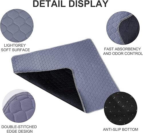 Miniatura 2 de Almohadillas para orinar de perro, lavables, reutilizables, almohadilla para orina para perro, almohadilla para orinal de perro LWYMX con gran