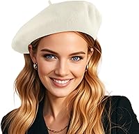 GEMISAN French Wool Beret Hats for Women & Men - Classic Solid Color Winter Beanie Painter Cap