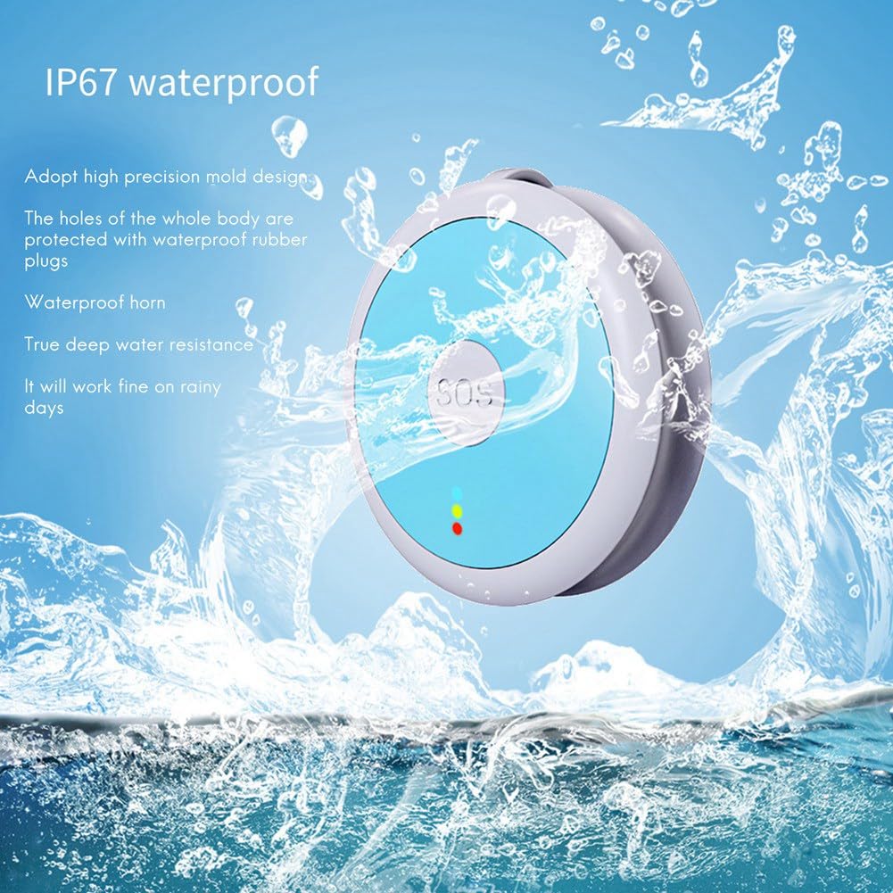 Localizzatore GPS 4G Allarme Personale di Risposta alle Emergenze Blu ABS + PC Localizzatore Sicuro per Bambini con Funzione di Conversazione per Bambini Anziani