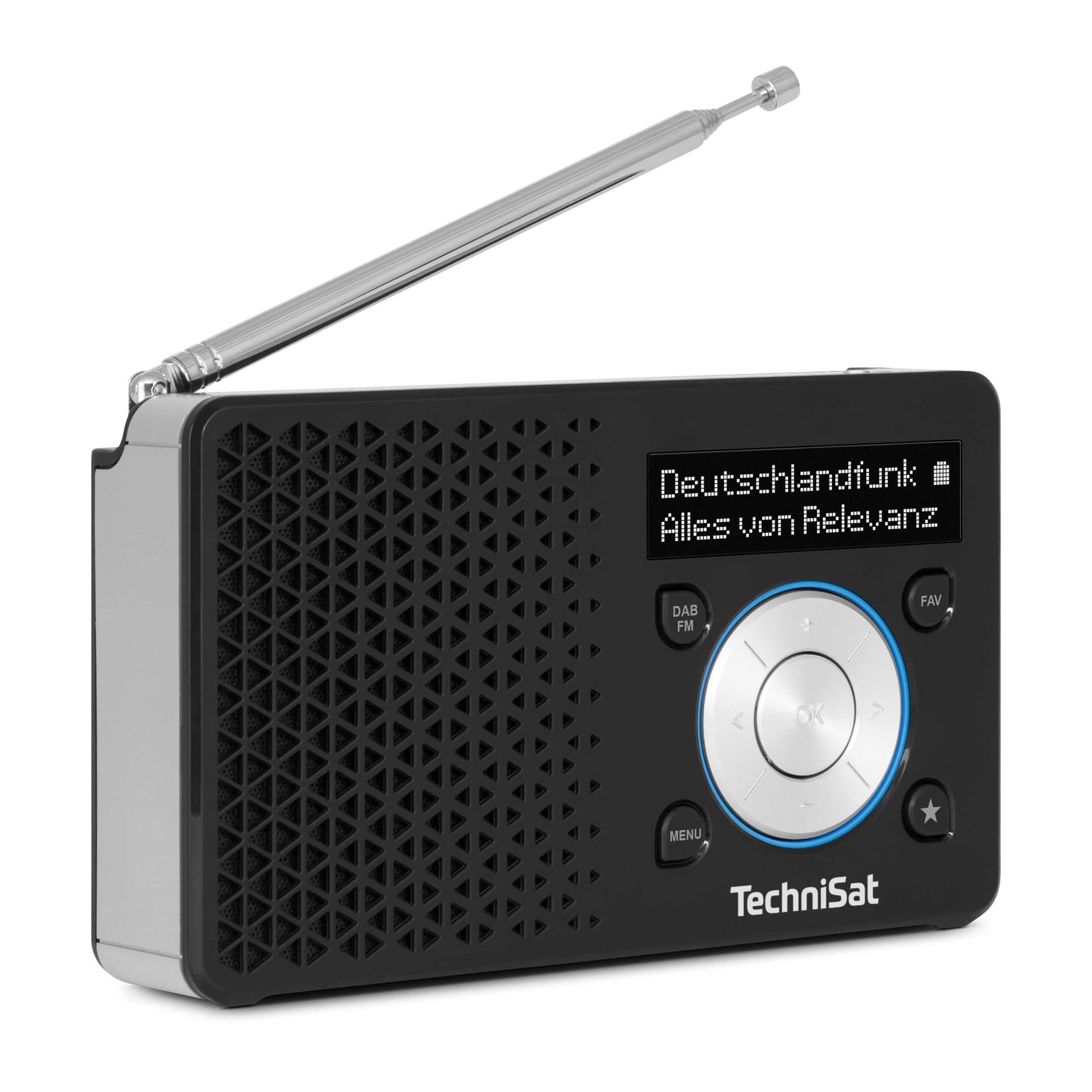 TechniSat DIGITRADIO 1 A – Tragbares DAB+ Radio mit ASA-Notfalltechnologie (schwarz-silber)
