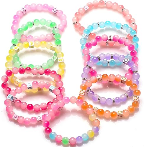 Miniatura 4 de JHYlilia 1800 cuentas de cristal agrietadas de 0.236 pulgadas, cuentas redondas de 28 colores para la fabricación de joyas, kit de manualidades de