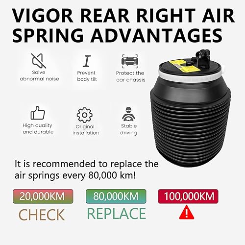 Miniatura 5 de VIGOR Bolsa de resorte de aire trasera derecha compatible con Toyota 4Runner, Land Cruiser Prado y Lexus GX460 GX470 con resorte de aire para