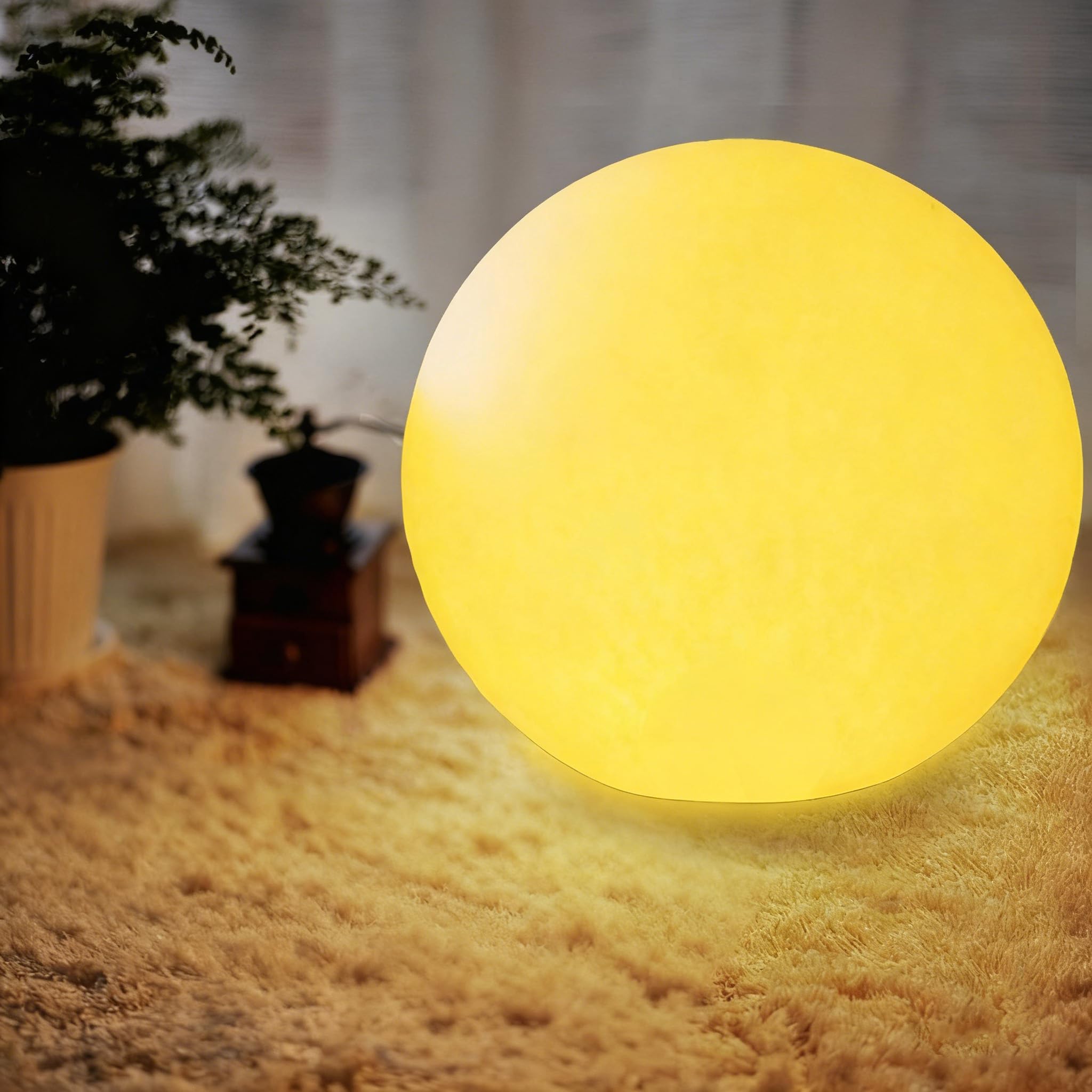 Lampada A Sfera LED RGB A Colori Variabili Sfera Senza Fili Lampada Notturna da Tavolo Luminosità Regolabile Sfera Ricaricabile Ideale per Decorazione di Casa Giardino Vacanza Bar