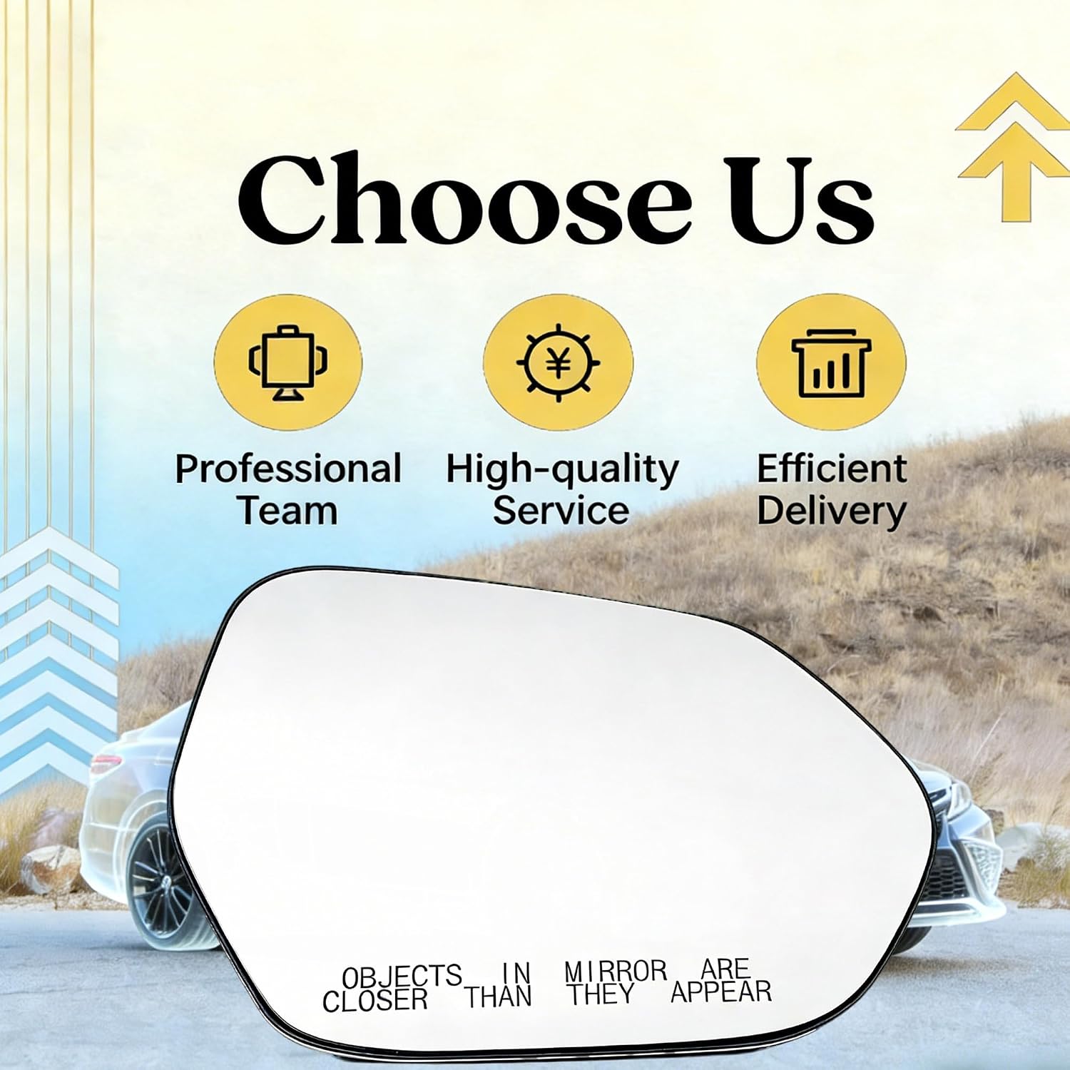 Passenger Side Heated Mirror Replacement Glass for Toyota Camry 2018-2024,Right Power Heated Convex Mirror Glass 8791006840, TO1321368