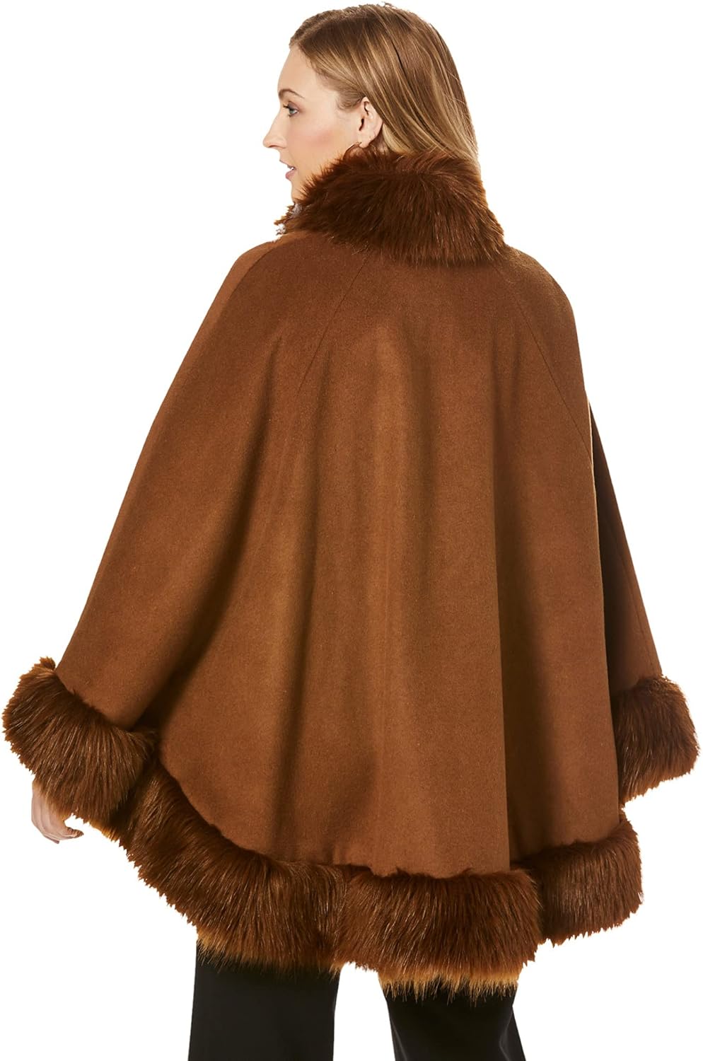 plus size wool cape coat