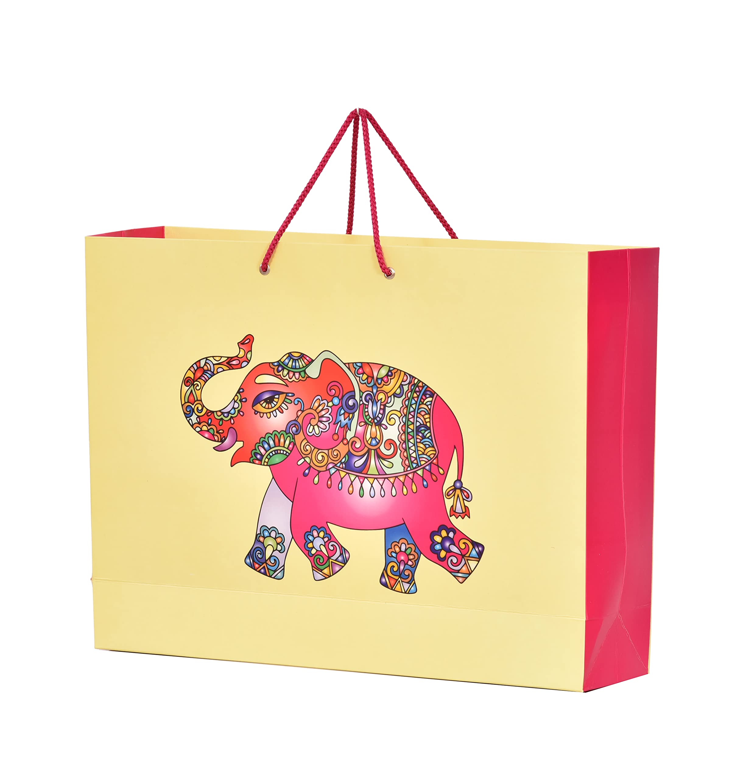 PPJ ® - ELEPHANT (COLOURFUL) PAPER CARRY BAG, 16 Inch X 12 Inch X 4 Inch for DIWALI/WEDDING/FUNCTION/BIRTHDAY/RETURN GIFTS/CHRISTMAS (Pack of 10) (B09N3ZWX5B) Amazon Price History, Amazon Price Tracker