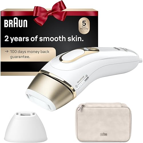 Braun IPL at Home Laser Hair Removal for Women and Men, Silk Expert Pro 5 PL5137 with Venus Swirl Razor, Permanent Visible Hair Reduction in Hair Regrowth for Body & Face, Corded, PL5137