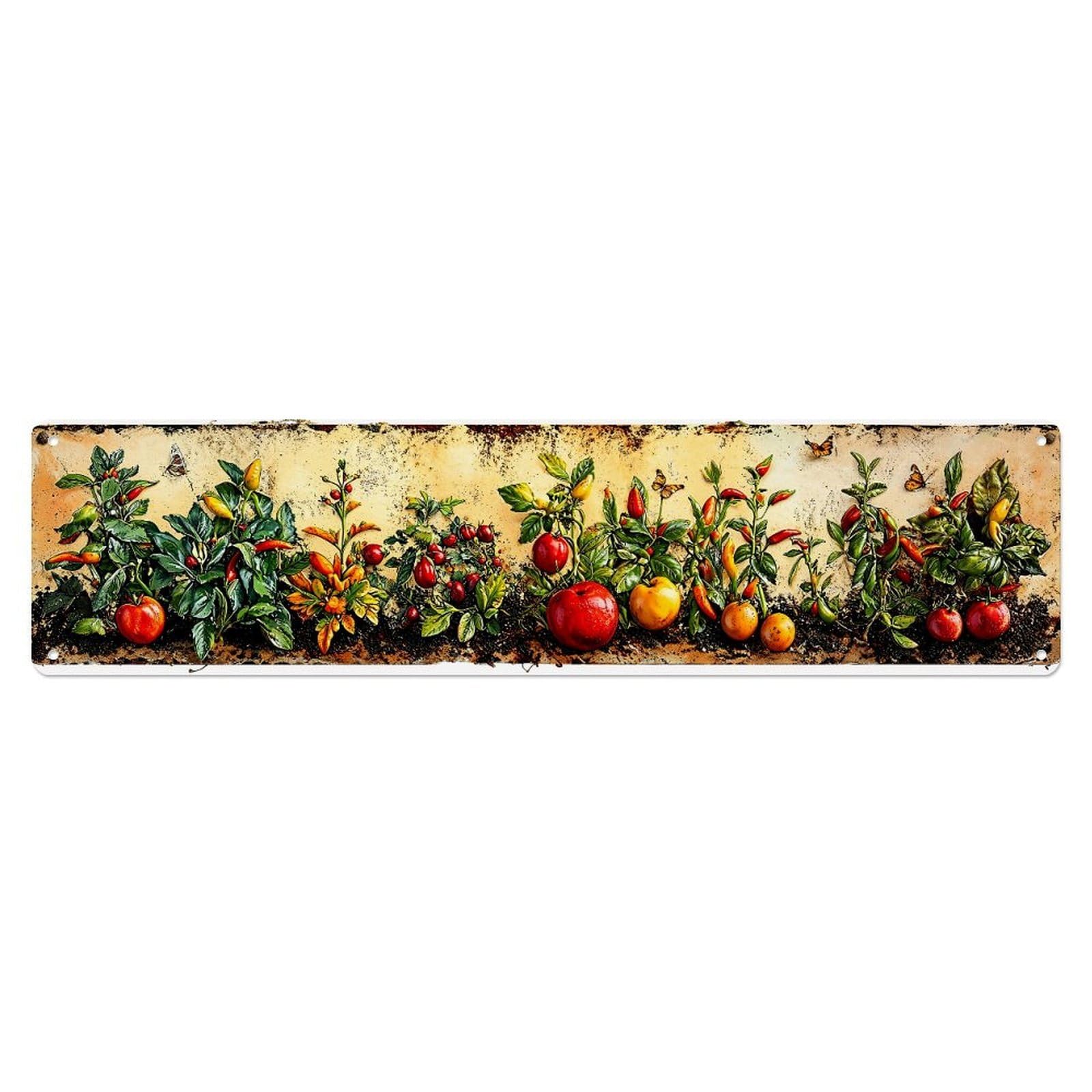 Fruit Garden Harvest Pattern Metal Tin Sign Plaque