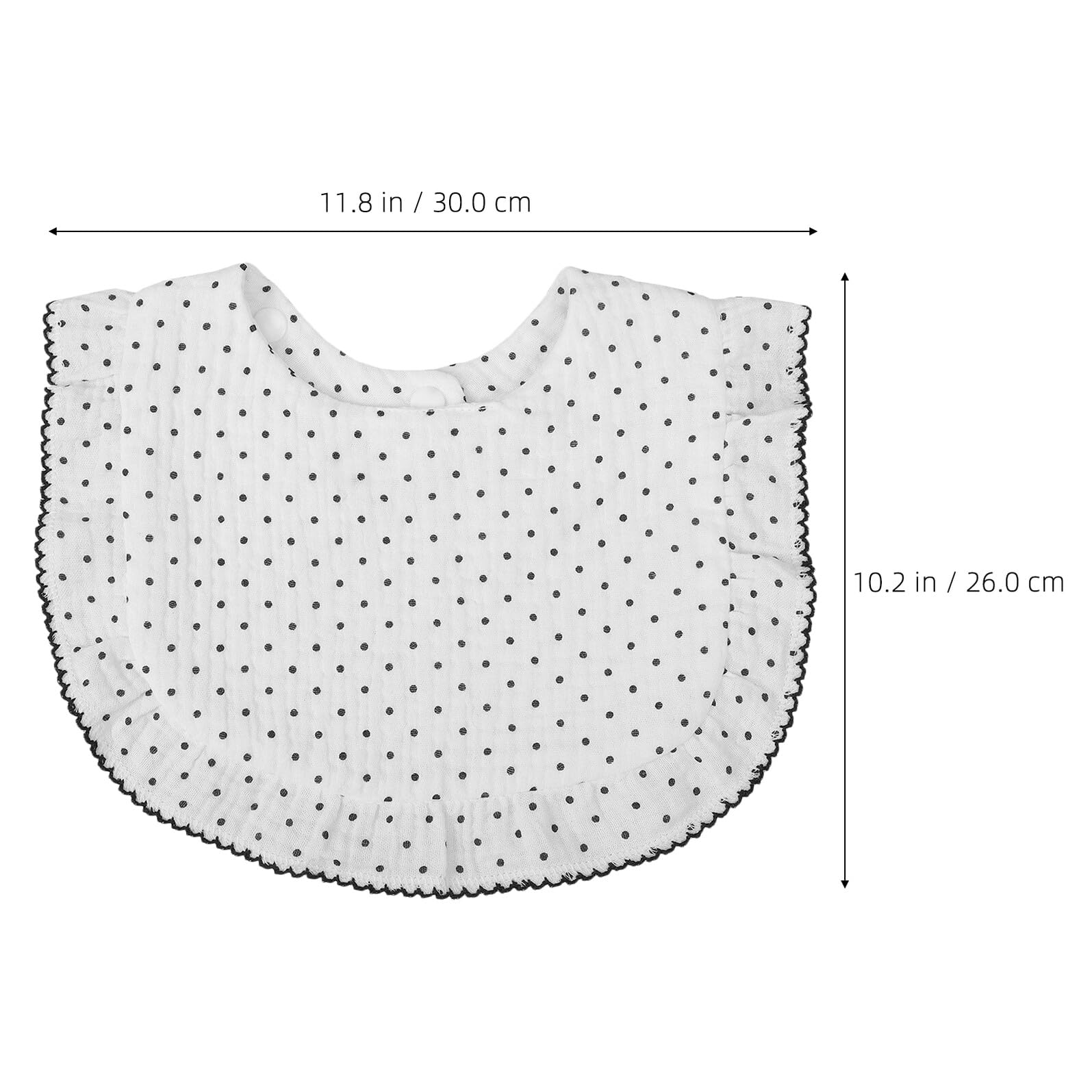 ibasenice Bavoir Coton Premium Doux Absorption Salive Imprimé Adorable avec Bordure Brodée Protection Anti-taches Fermeture Pression Pratique Né